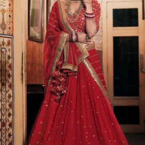 Red Designer Lehnga