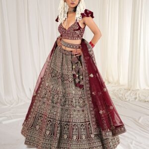 Lehnga Maroon-3